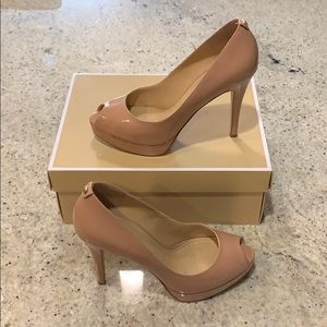 Michael Kors Nude Peep Toe Heels